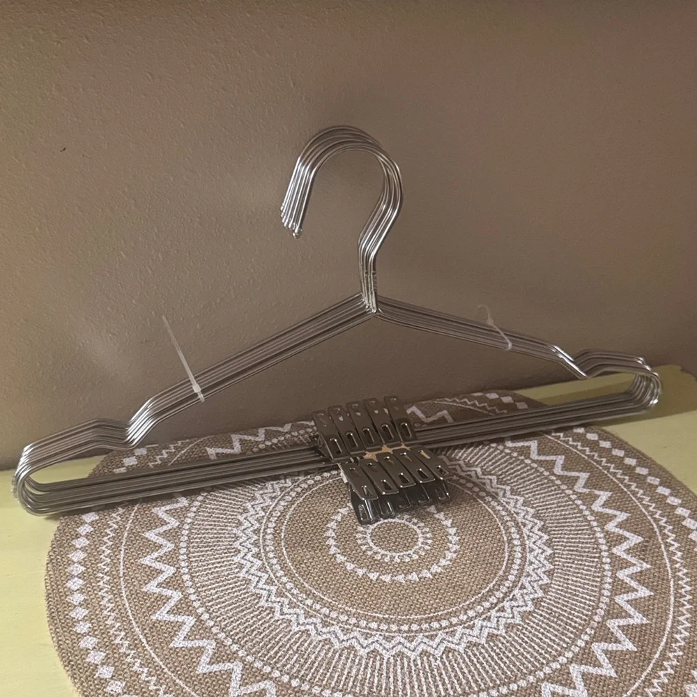 Premium Stainless Steel Hangers (10) & Clips(10) Set for bundle add on